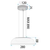 LED-Hängeleuchte APP1691-1PC Gold