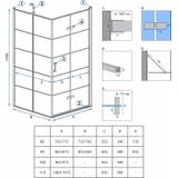 Душова кабіна Rea Molier Black 110x90