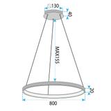 Lampe LED LHJ012-CP 80cm BLACK