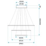 Hängelampe LED G041-3CP BRUSH GOLD