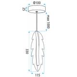 LAMPA SUFITOWA WISZĄCA LED G157-CP ZŁOTA