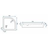 Shower tray Rea Look White 80x80