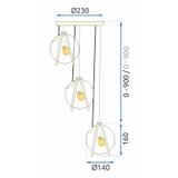 Deckenlampe APP1091-3CP GOLD