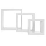 Półka Wisząca Ścienna Komplet 3 sztuk Biała FFT300/270/240