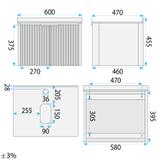Meuble de salle de bain avec plan Marti 60cm Beige