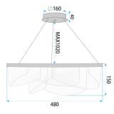 Deckenleuchte LED G138-CP 50cm Gold