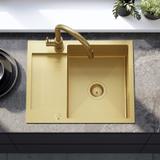 Tērauda izlietne Paul BRUSH GOLD