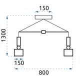 Metall Deckenlampe APP661