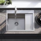 Stainless steel sink Fin BRUSH NICKEL