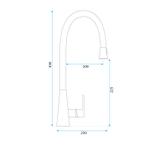 Grifo para cocina Rea Mild black mat