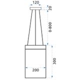 Lampe LED APP889-CP CHAIN