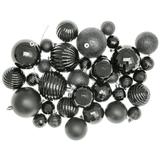 BOMBKI CHOINKOWE SREBRNE 36SZT 311433C