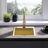 Jekleno pomivalno korito Leo 40 BRUSH GOLD