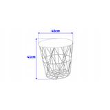 Druciany stolik kawowy Twins Rozmiar L