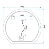 Miroir LED 100cm Fabio