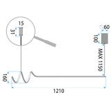 Hängelampe LHJ030-CP 120cm SCHWARZ