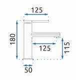 Torneira para lavatório REA OVAL preta baixa