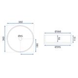 Aufsatzwaschbecken Rea Ingrid 36 Grey