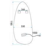 LED sienas spogulis LED 120x55cm YH-3359