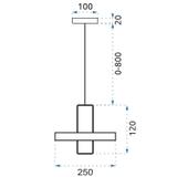 Hängelampe Glas Metall Gold Led APP553-1CP