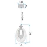 Kristall-Hängelampe  LHJ109-1CP LIGHT ROSE GOLD