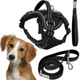 Smycz i szelki dla psa PJ-055 czarna M