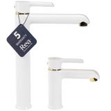 Смеситель Rea MELIA white gold Low