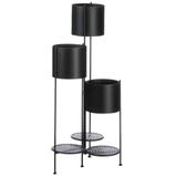 Kwietnik metalowy składany Czarny FH-3