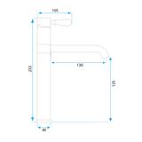 Rea Serra Black Nizka armatura za umivalnik