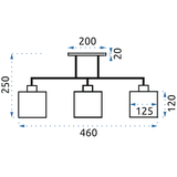 Deckenlampe GLAMOUR Chrome  3xE27 392228