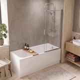 Badekarsskærm skydedør Rea Dario Chrome  100