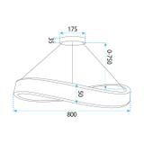 LAMPA SUFITOWA WISZĄCA SWE068-CP 80cm ZŁOTA