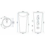 Vasque autoportante Rea Anya Lava Matt