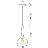 Hängelampe mirror SATIN APP282-1CP