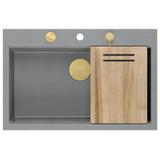 Granite sink MARC 110 WORKSTATION Grey Metallic