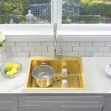 Évier en acier Liam BRUSH GOLD