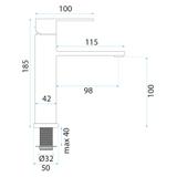 Kupaonska miješalica Rea Arcos Brush Nickel