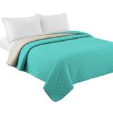 Narzuta dwustronna pikowana Inez beżowo-miętowy