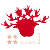 Pokrowiec na sztućce Świateczny 4 szt Renifer Czerwony 311377