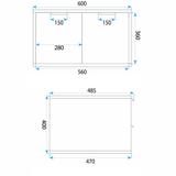 Bathroom vanity cabinet Rea Core 60cm White