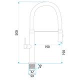 Robinet de cuisine Rea Viera nickel Brush