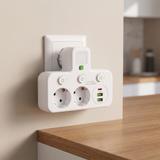 Listwa zasilająca 2 gniazda + 2x USB-A + USB-C JNH017 Biała
