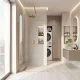 Shower screen Rea Heaven Brush Gold 110