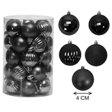 BOMBKI CHOINKOWE CZARNE 34 SZT SYSD1688-033