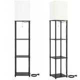 Lampa Stojąca Podłogowa JNH050-1F White z półkami