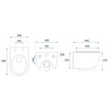 Misa WC podwieszana Rea Carlo Mini Tornado GOLD EDGE