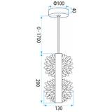 Lampa wisząca LED G148-2CP Gold Złota Szczotkowana
