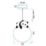 LAMPA SUFITOWA WISZĄCA PANDA G162-1CP