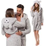 Bathrobe Grey Bear L