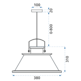 Hängelampe ASTI B Black/ Gold